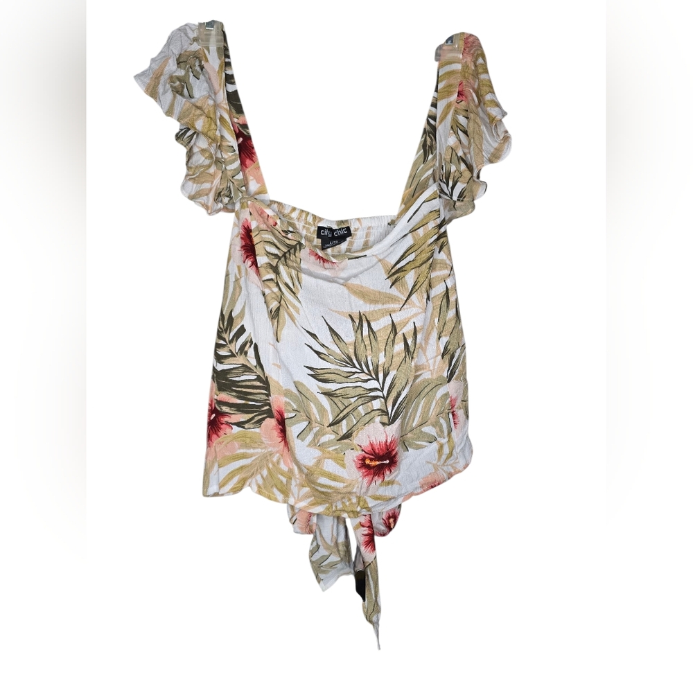 City Chic Tropical Floral Tank Top